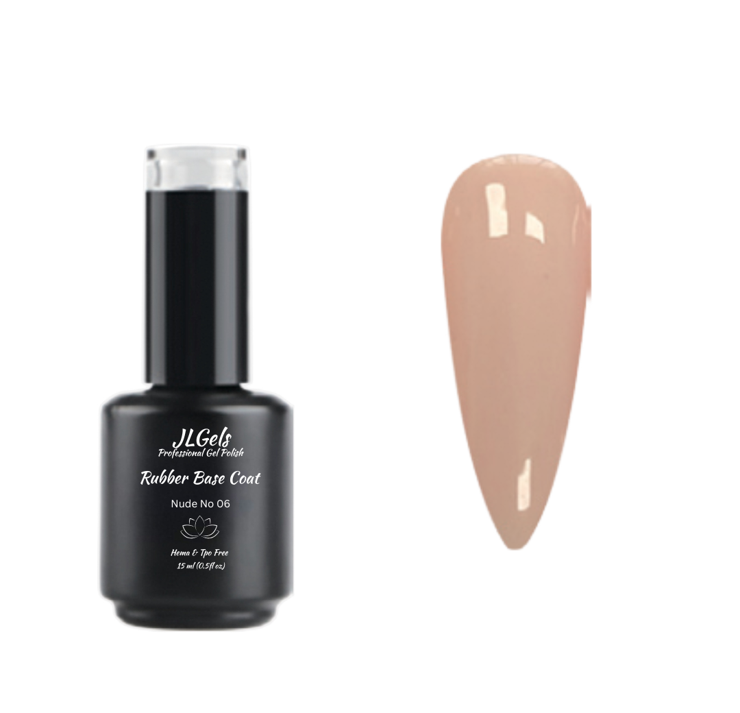 Rubber Base Coat Nude, No 06, Hema & TPO Free, 15ml