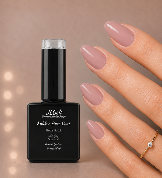 Rubber Base Coat Nude, No 11, Hema & TPO Free, 15ml