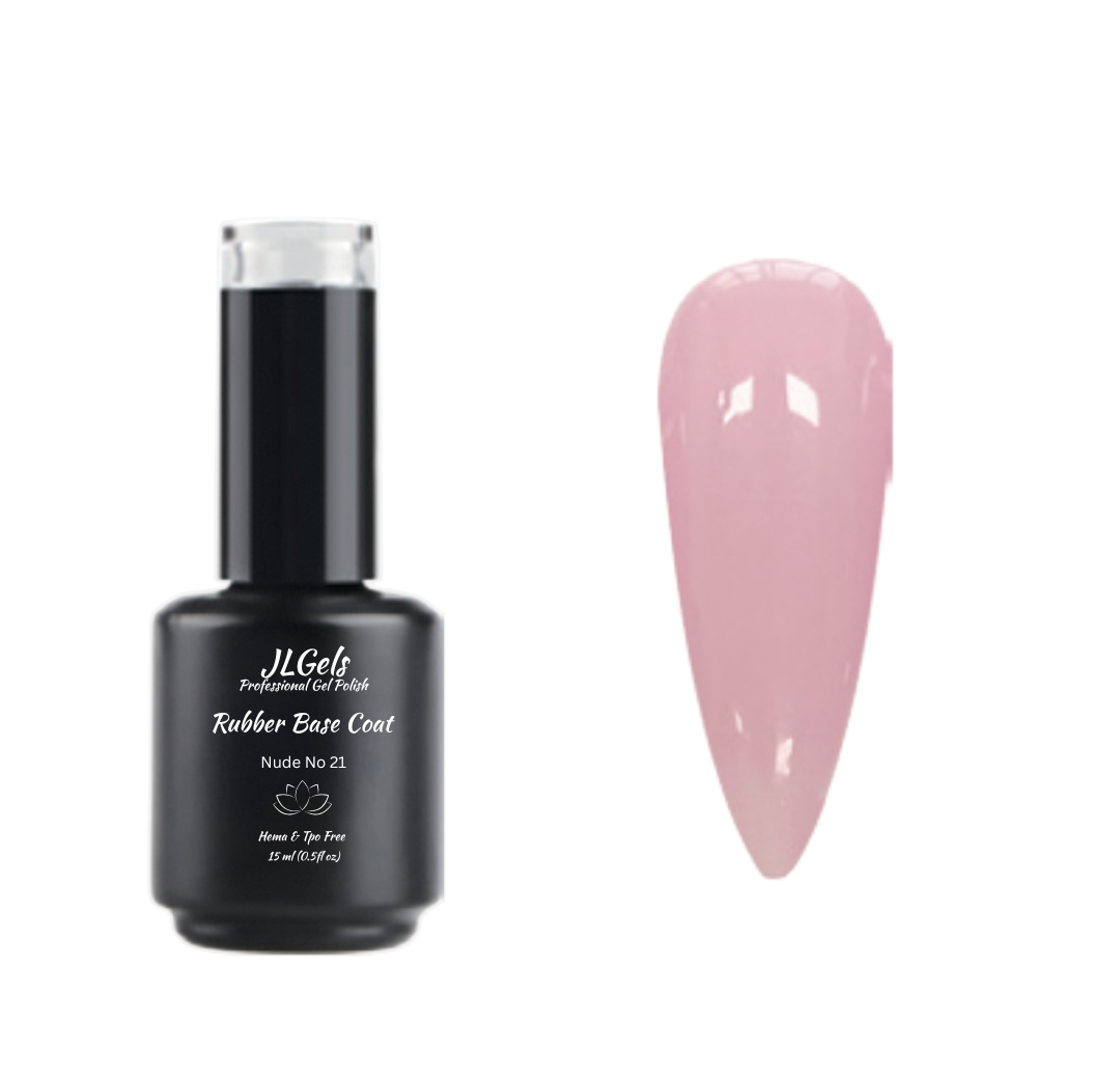 Rubber Base Coat Nude, No 21, Hema & TPO Free, 15ml