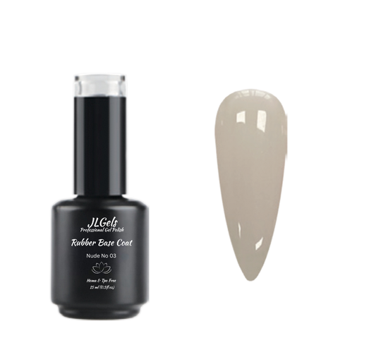 Rubber Base Coat Nude, No 03, Hema & TPO Free, 15ml