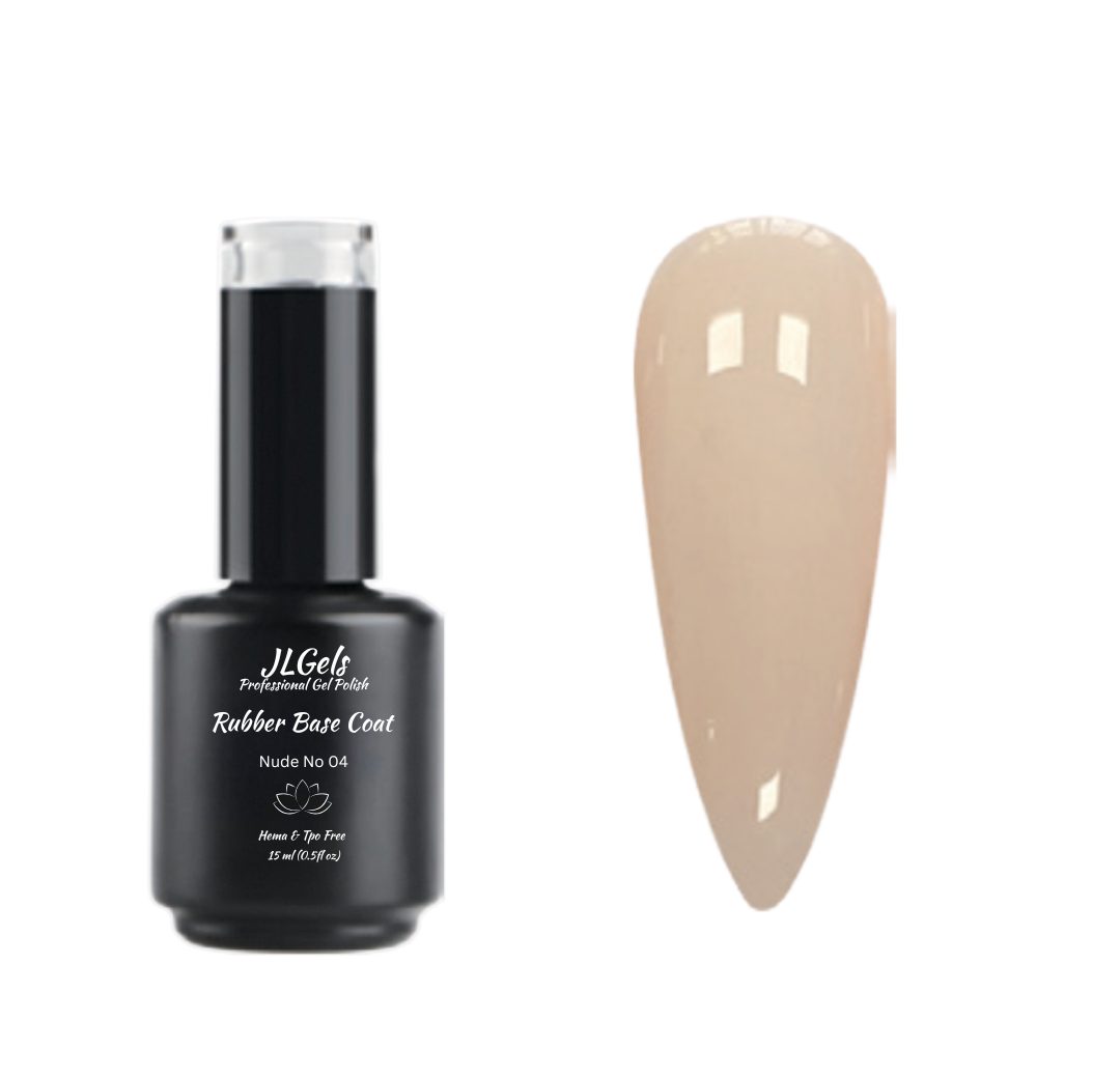 Rubber Base Coat Nude, No 04, Hema & TPO Free, 15ml