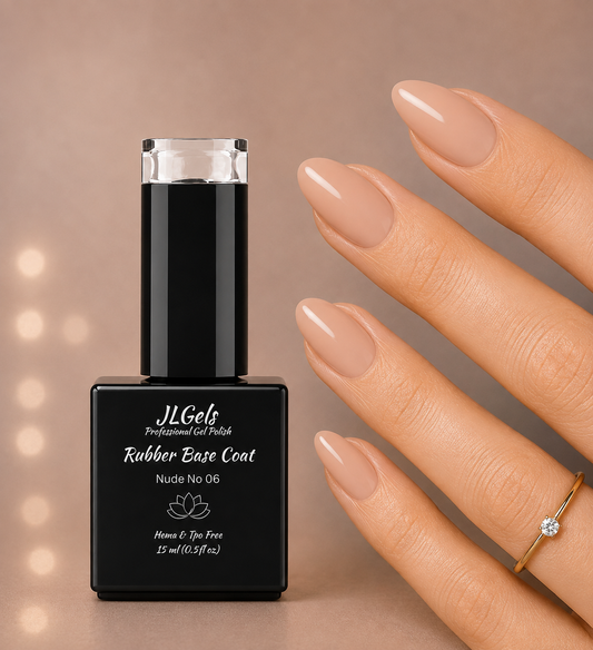 Rubber Base Coat Nude, No 06, Hema & TPO Free, 15ml