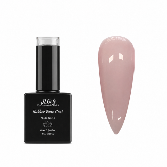 Rubber Base Coat Nude, No 11, Hema & TPO Free, 15ml