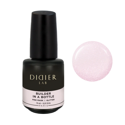 Builder Gel in a Bottle "Didier Lab" Pink Mask Glitter, 15ml