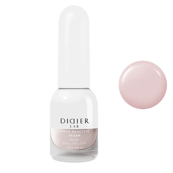 Vegan Nail Polish Green Reactive "Didier Lab" Beige, 10ml