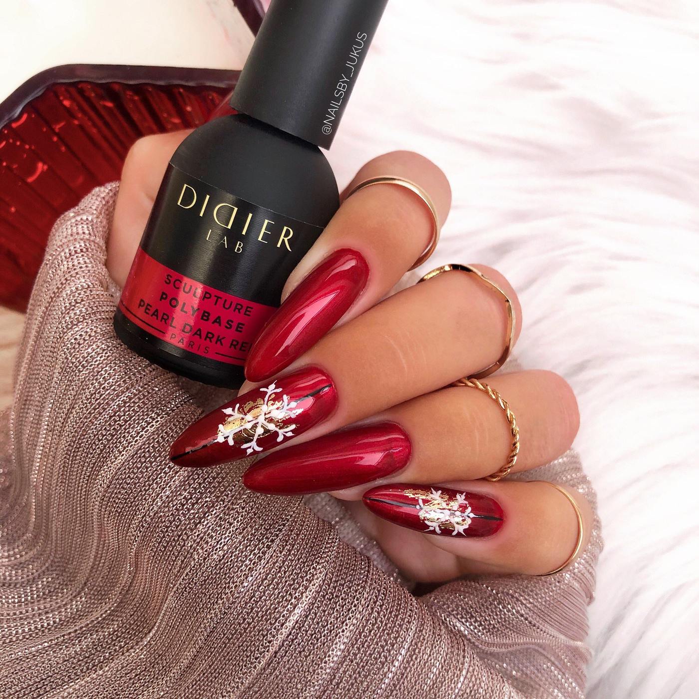 Sculpture Polybase "Didier Lab", Pearl Dark Red, 10ml